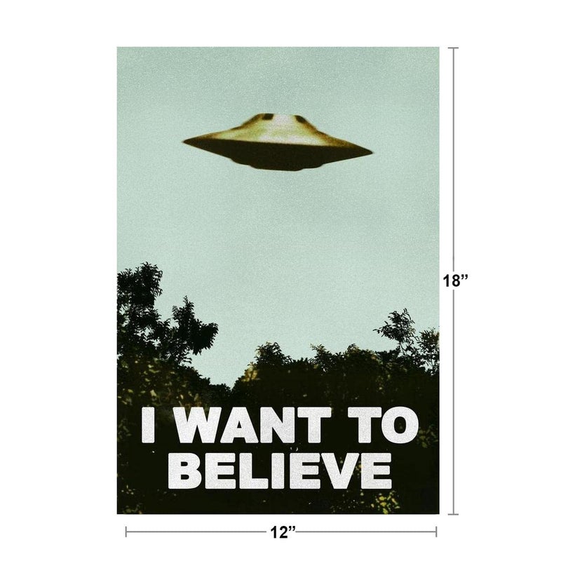Poster Foundry I Want to Believe TV Show UFO Flying On Earth Photo Poster SciFi Fantasy Horror Aliens Classic Cool Wall Art Print Poster 12x18 - Image 3